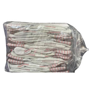 3 PAIR- Industrial Garden Work Gloves 75% Leather  / 15% Polyester / 10%‎ Cotton